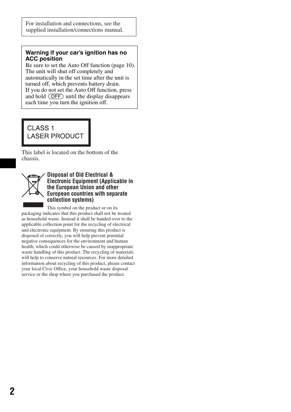 Sony CDX-GT111 User Manual | Page 2 / 76