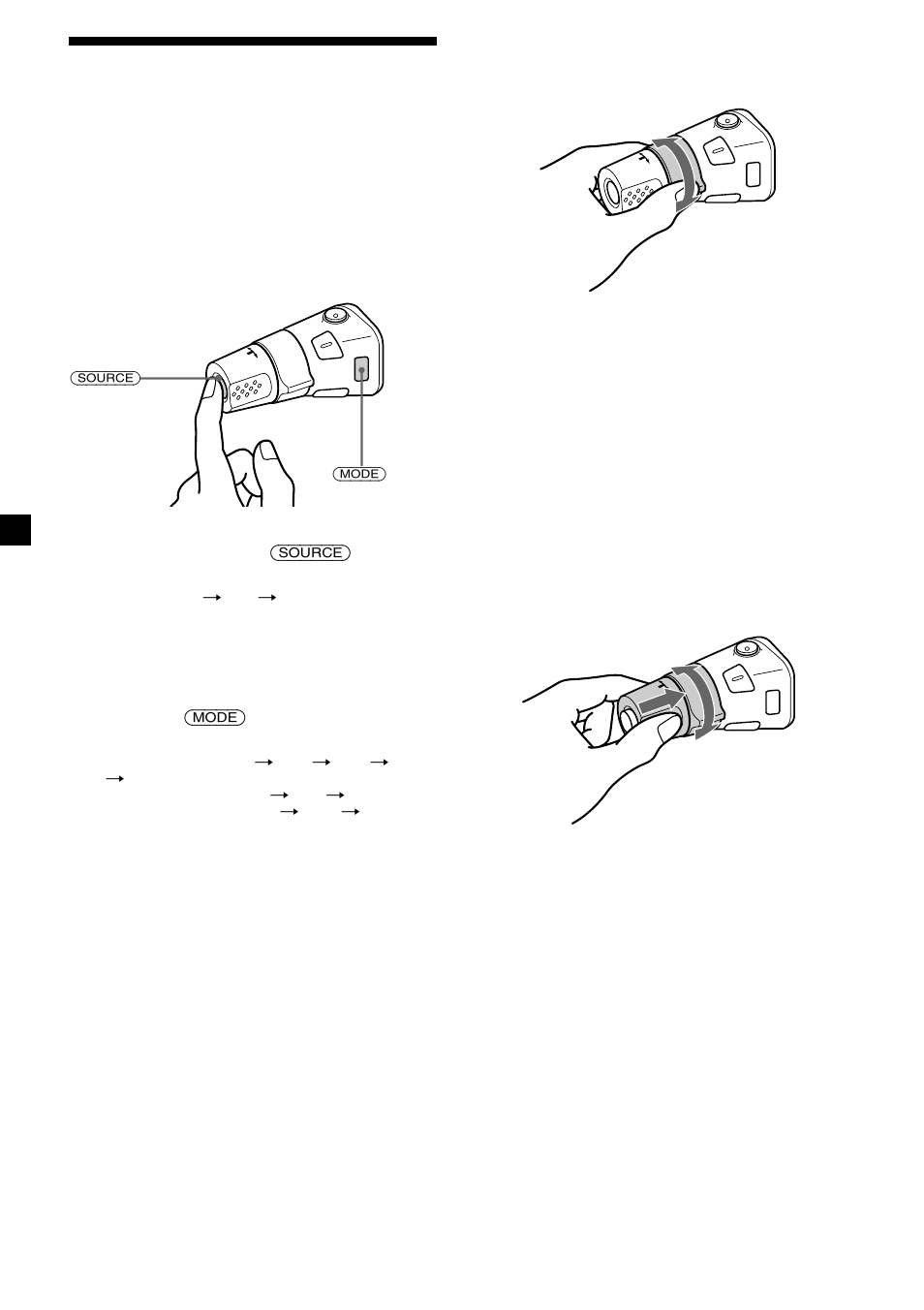 Utilizzo del telecomando a rotazione | Sony MDX-CA580 User Manual | Page 112 / 152