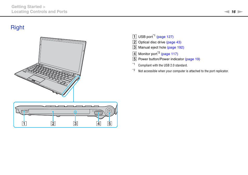 Right | Sony VPCZ13 User Manual | Page 16 / 217