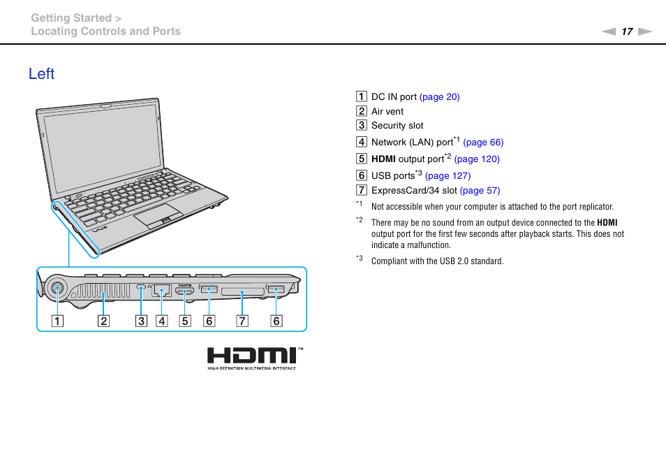 Left | Sony VPCZ13 User Manual | Page 17 / 217