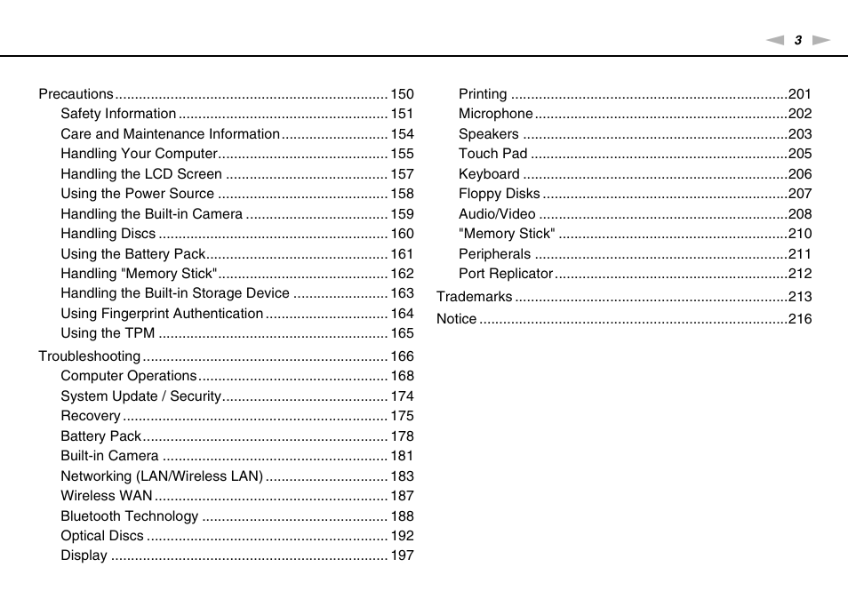 Sony VPCZ13 User Manual | Page 3 / 217