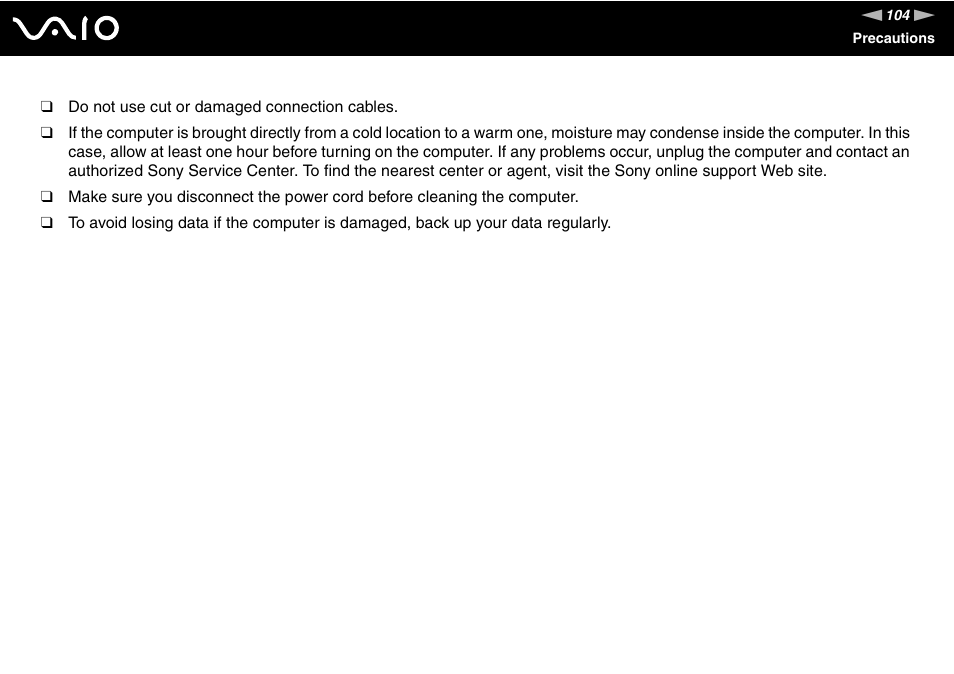 Sony VGN-FJ100 User Manual | Page 104 / 170