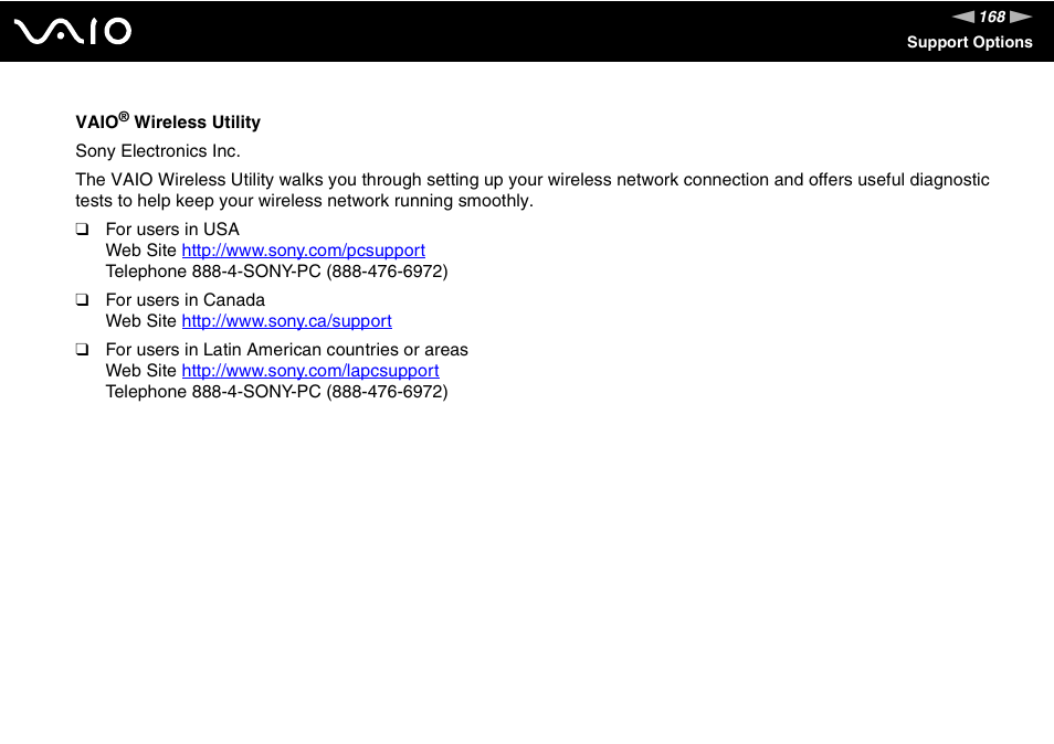 Sony VGN-FJ100 User Manual | Page 168 / 170