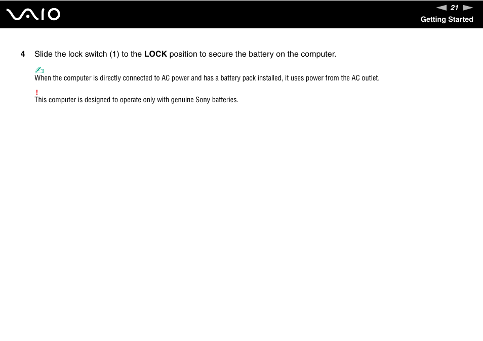 Sony VGN-FJ100 User Manual | Page 21 / 170