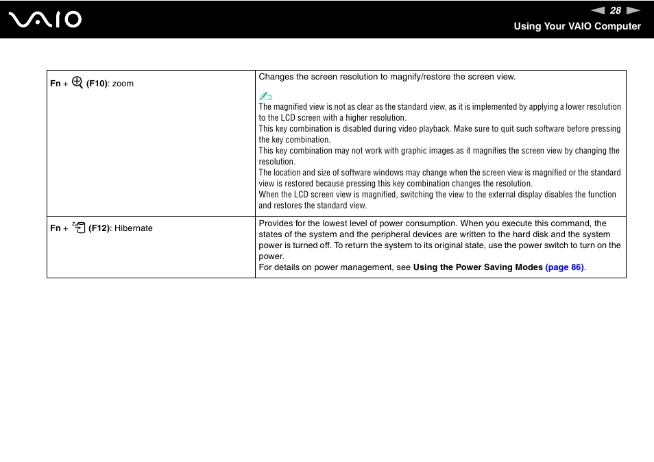 Sony VGN-FJ100 User Manual | Page 28 / 170