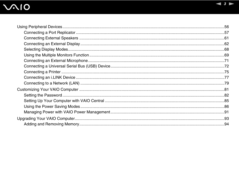 Sony VGN-FJ100 User Manual | Page 3 / 170