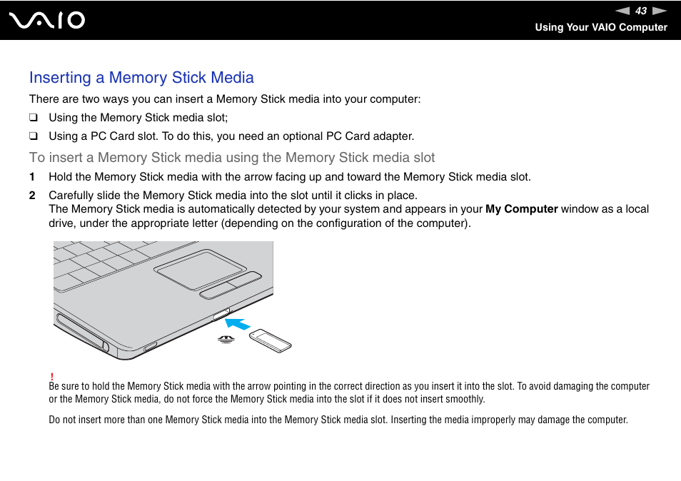Sony VGN-FJ100 User Manual | Page 43 / 170