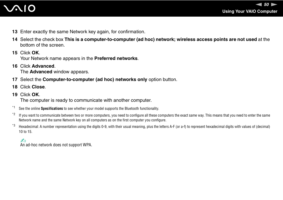Sony VGN-FJ100 User Manual | Page 50 / 170