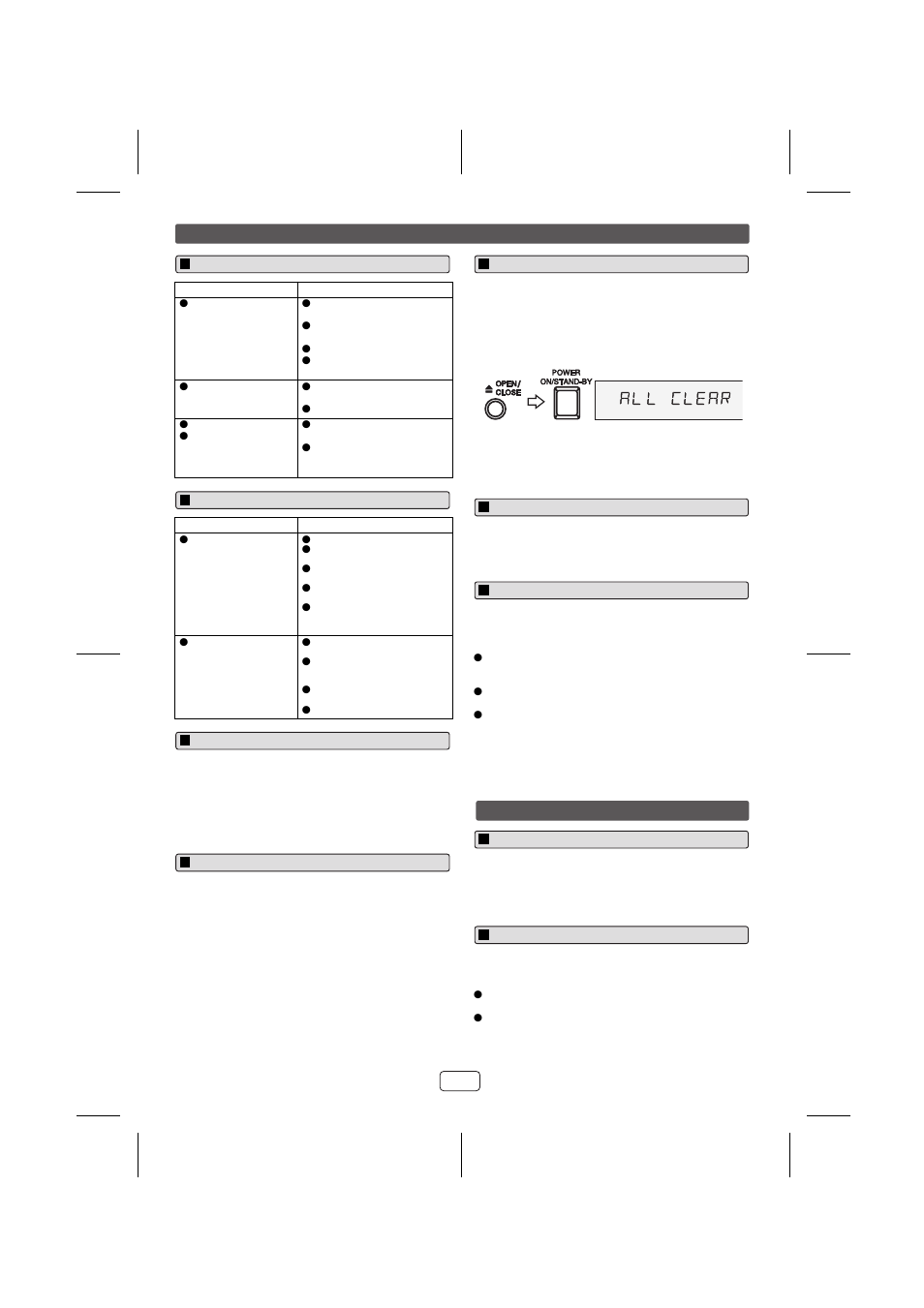 E-14, Troubleshooting chart (continued), Maintenance | Sony XL-DH259N User Manual | Page 15 / 16