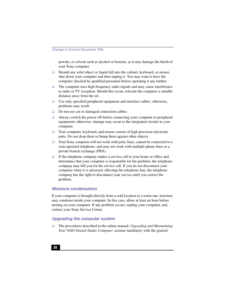 Sony PCV-RX590G User Manual | Page 33 / 39