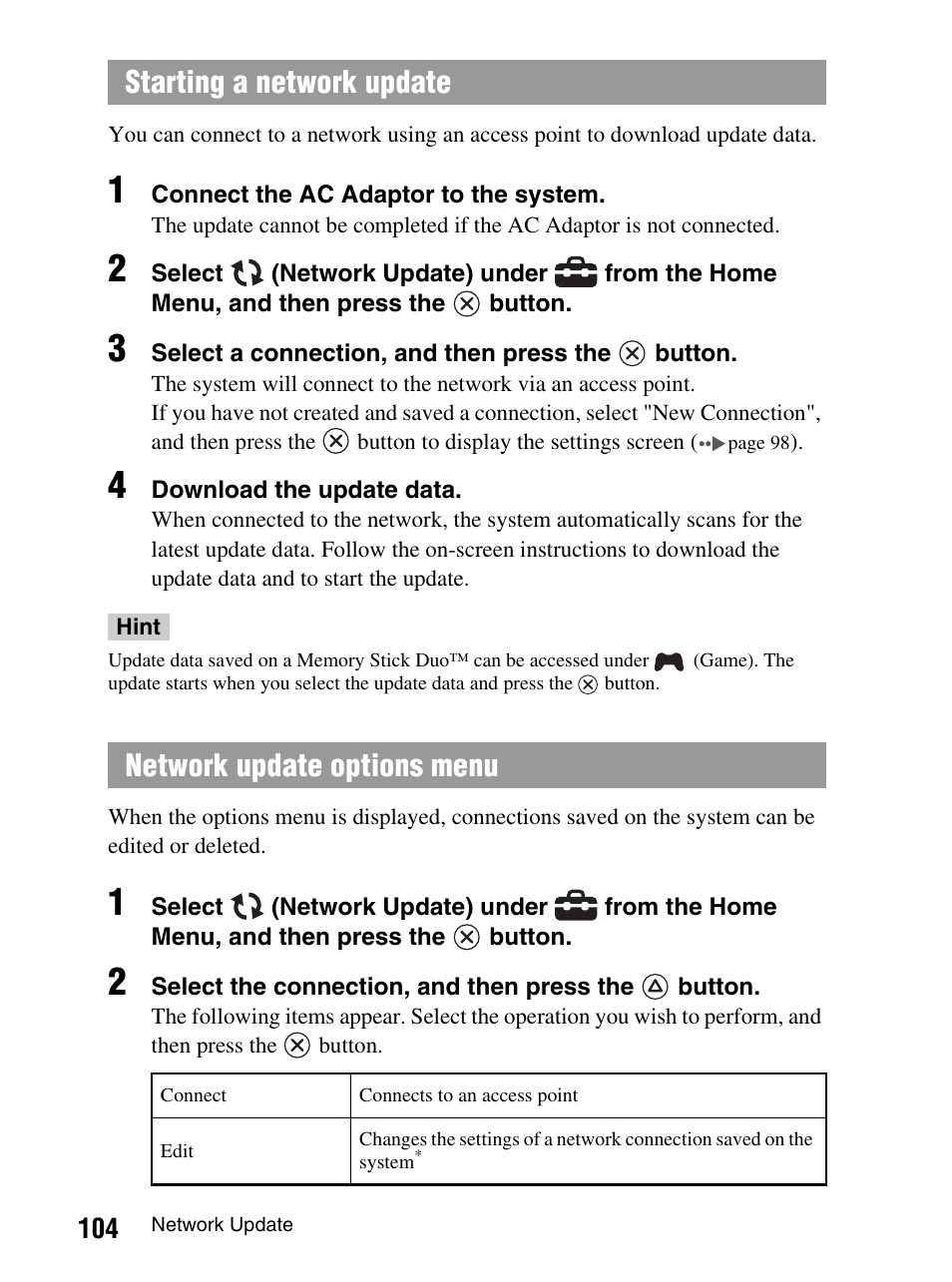 Sony PlayStation Portable PSP-1003 K User Manual | Page 104 / 132