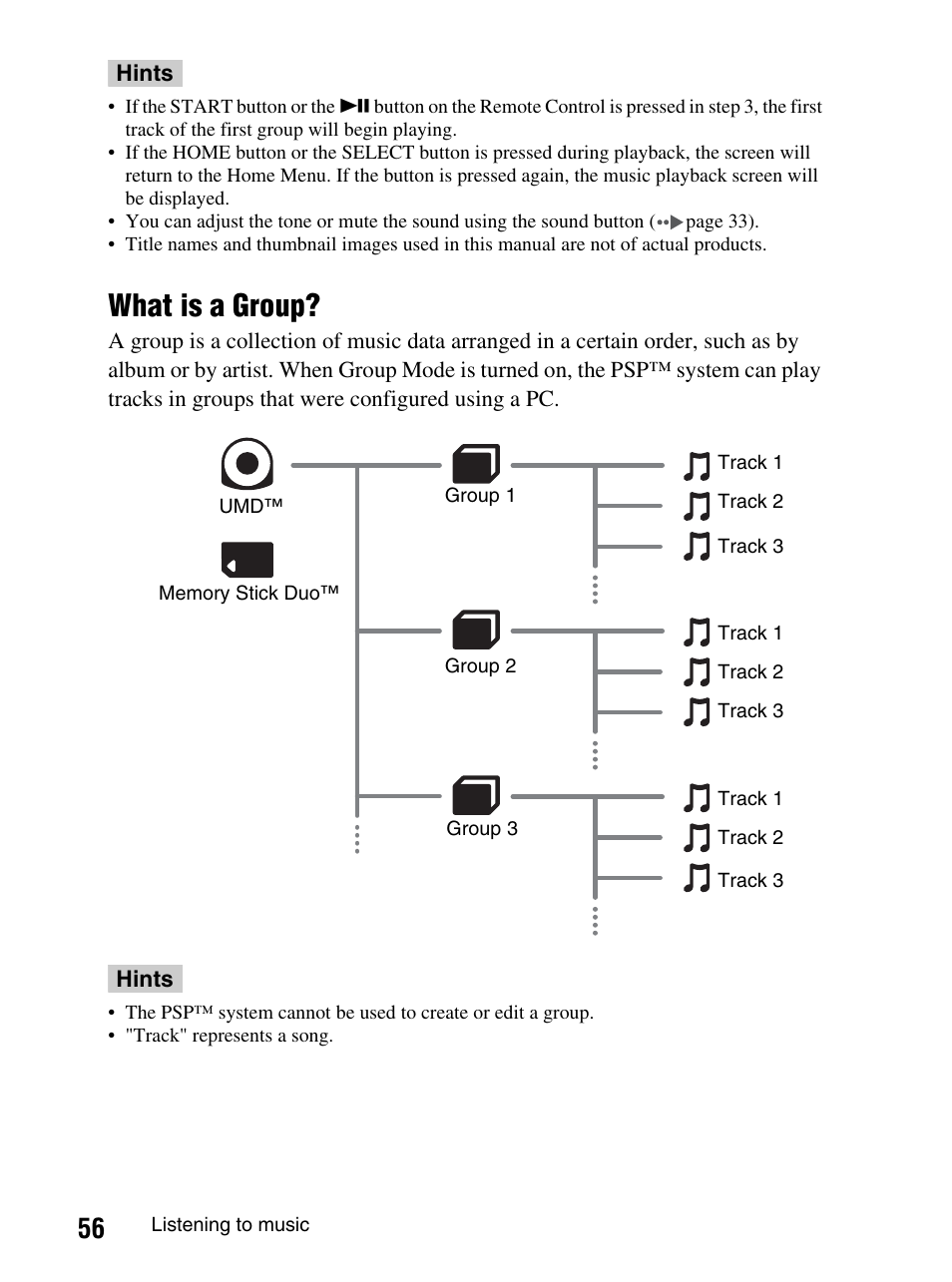What is a group | Sony PlayStation Portable PSP-1003 K User Manual | Page 56 / 132