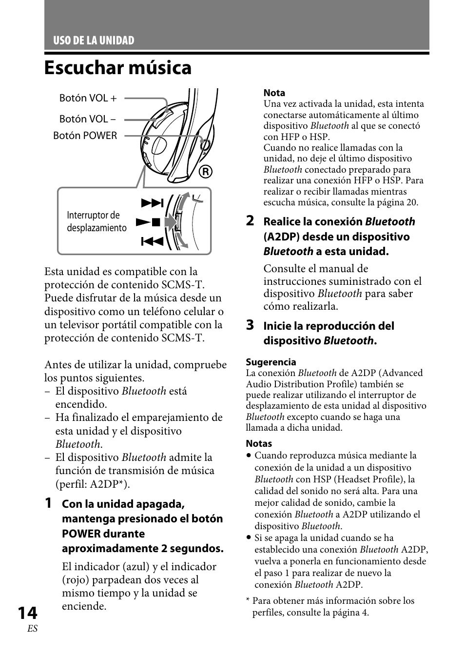 Escuchar música | Sony 4-130-181-52(1) User Manual | Page 40 / 56