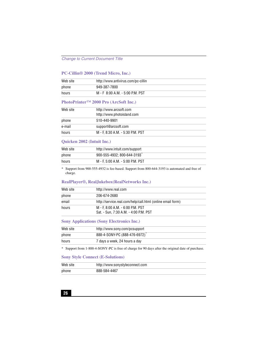 Sony PCV-RX540 User Manual | Page 25 / 29