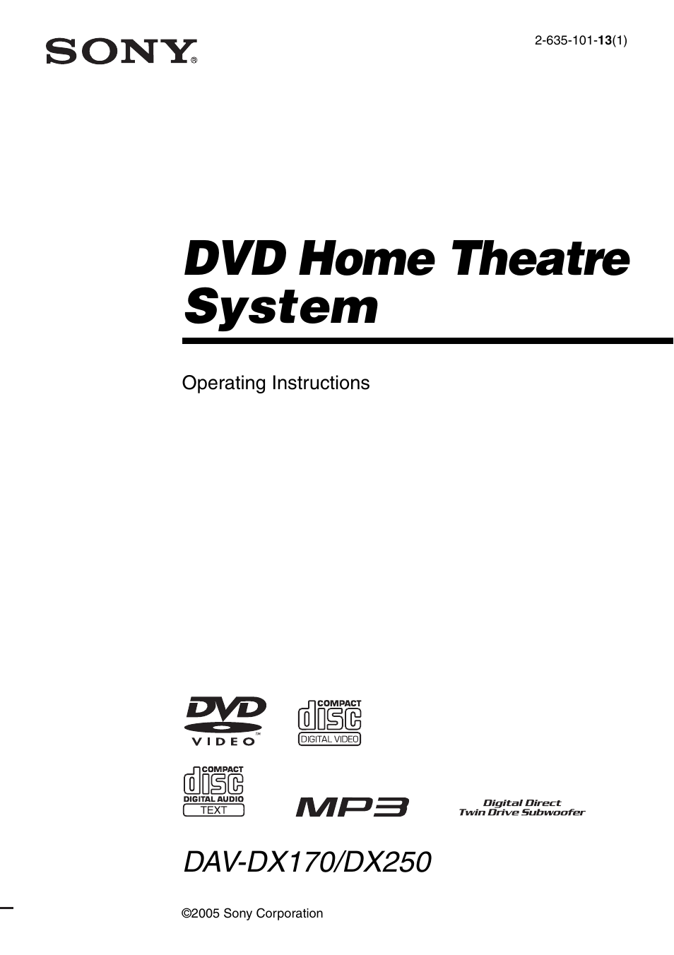 Sony DX250 User Manual | 96 pages