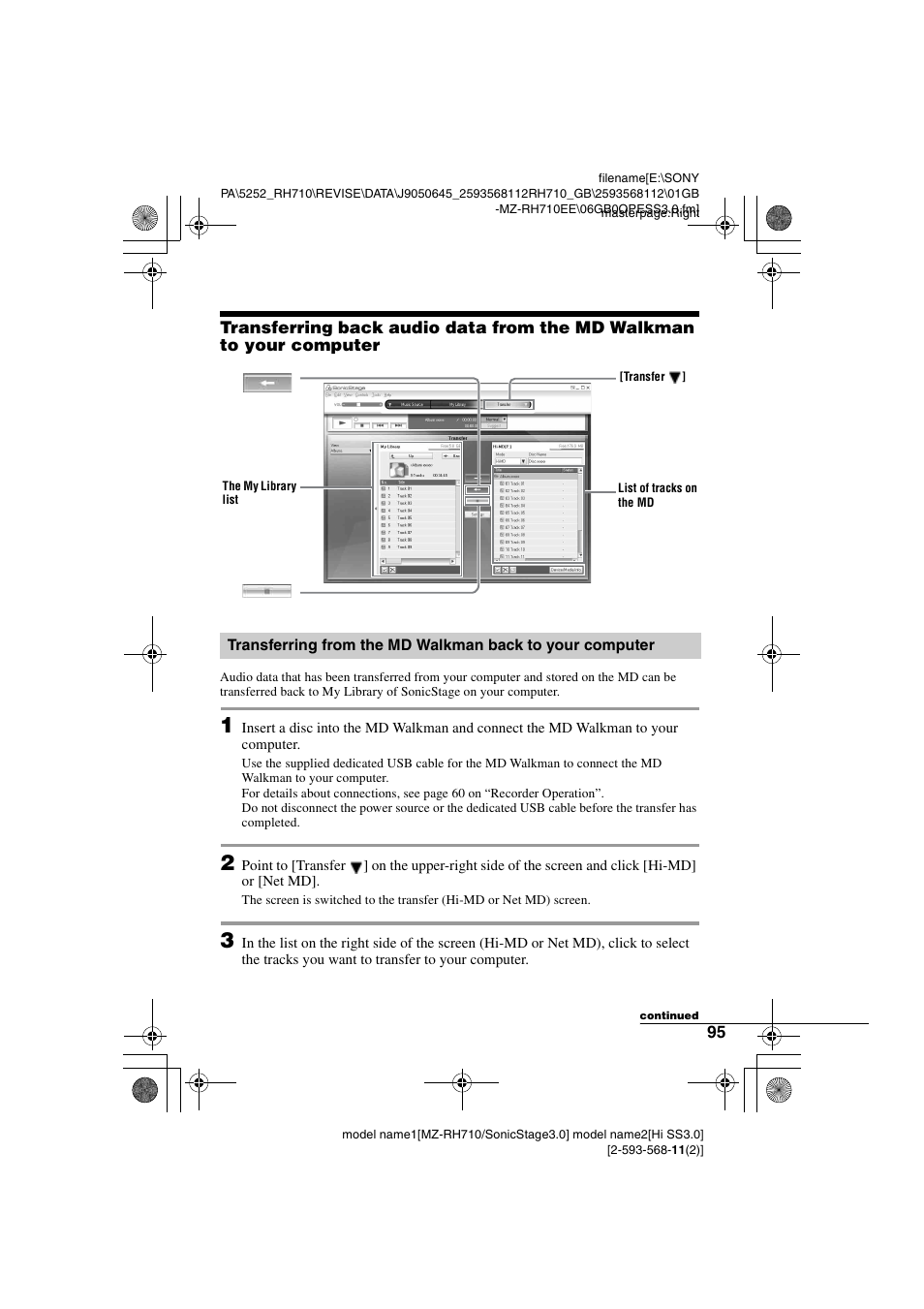 Sony Portable MD Recorder MZ-RH710 User Manual | Page 95 / 115