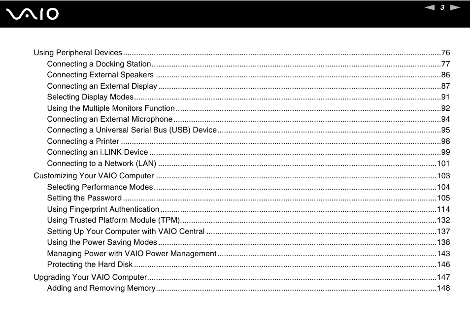 Sony VGN-SZ300 User Manual | Page 3 / 230