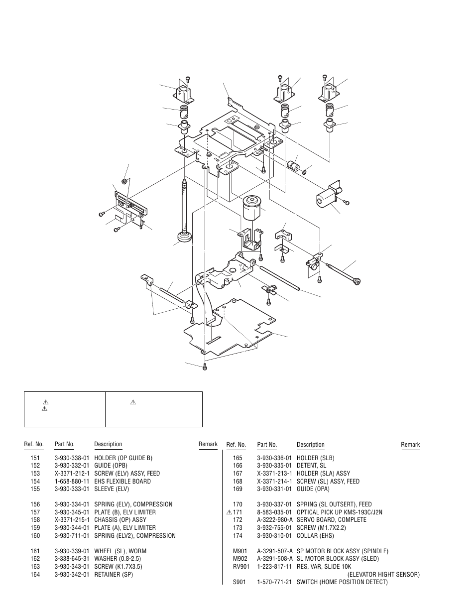 Mechanism section-3 (mg-798-133) | Sony MDX-61 User Manual | Page 30 / 38