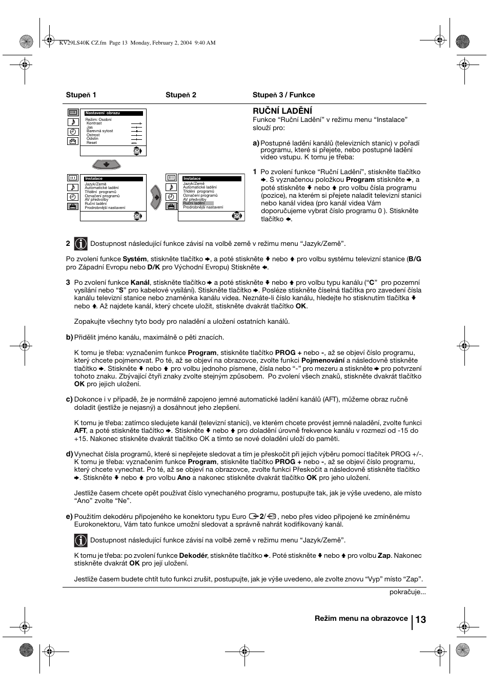 Sony FD Trinitron KV-29LS40K User Manual | Page 53 / 124