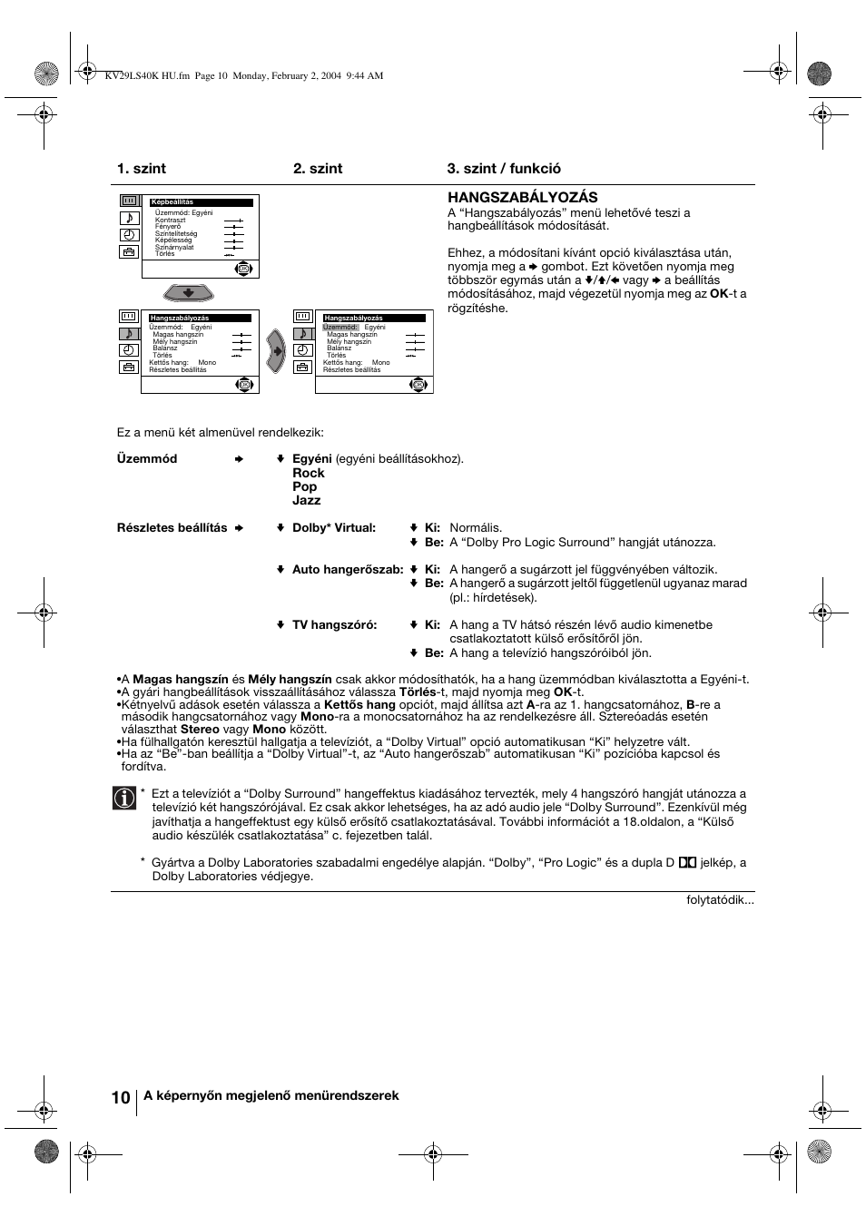 Sony FD Trinitron KV-29LS40K User Manual | Page 70 / 124