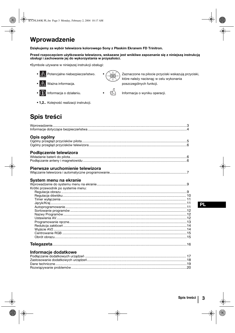 Sony FD Trinitron KV-29LS40K User Manual | Page 83 / 124