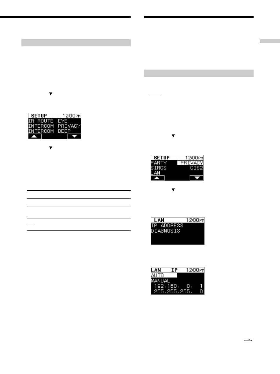 Selecting a method for using the remote, Setting up the units, Setting an ip address | Selecting a method for using the remote 11, Setting up the units 11, Setting an ip address 11 | Sony CDP-NW10 User Manual | Page 11 / 60