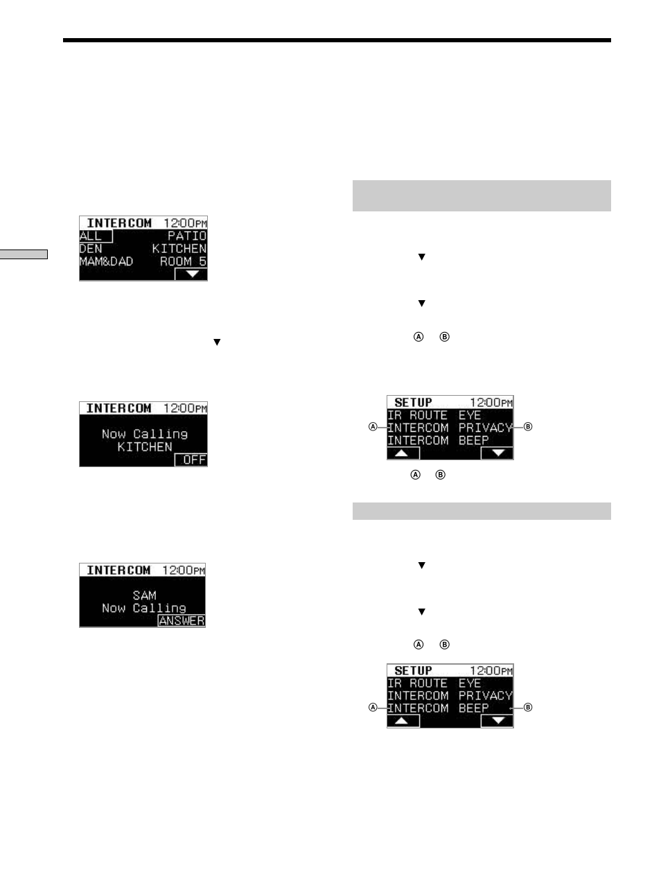 Talking with persons in other rooms (intercom), Excluding a unit from intercom (intercom privacy), Changing the call sound of the intercom | Talking with persons in other rooms (intercom) 38 | Sony CDP-NW10 User Manual | Page 38 / 60