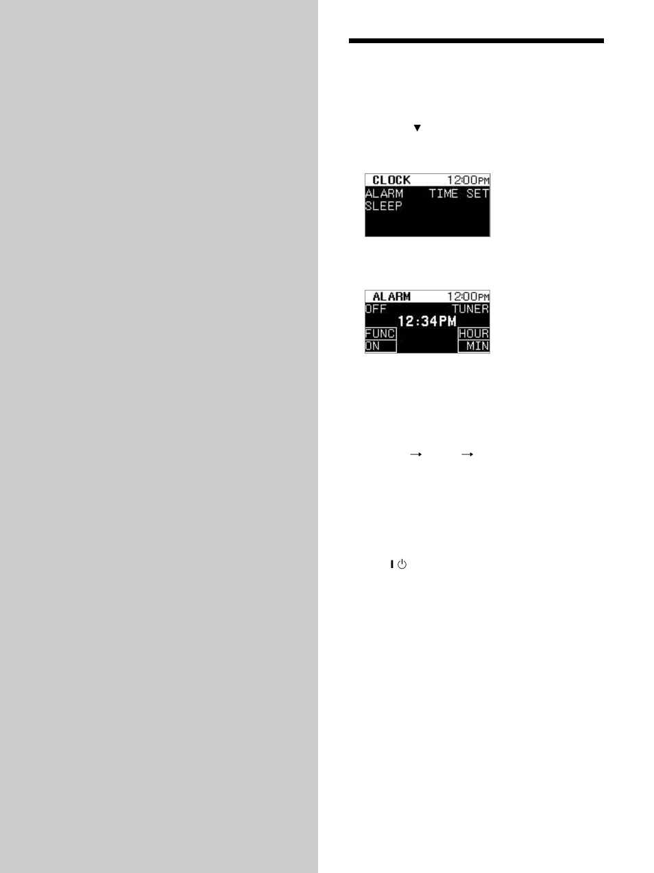 Chapter 7 setting the timer, Setting the alarm, Setting the alarm 40 | Setting the timer, Chapter 7 | Sony CDP-NW10 User Manual | Page 40 / 60