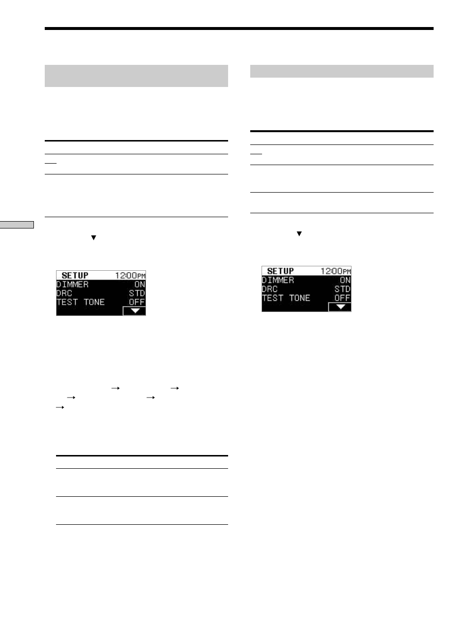 Adjusting the speaker volume – test tone, Setting the dynamic range compressor | Sony CDP-NW10 User Manual | Page 46 / 60