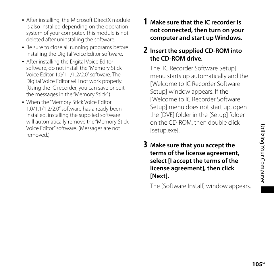 Sony ICD-SX800 User Manual | Page 105 / 136