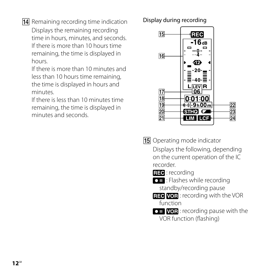 Sony ICD-SX800 User Manual | Page 12 / 136