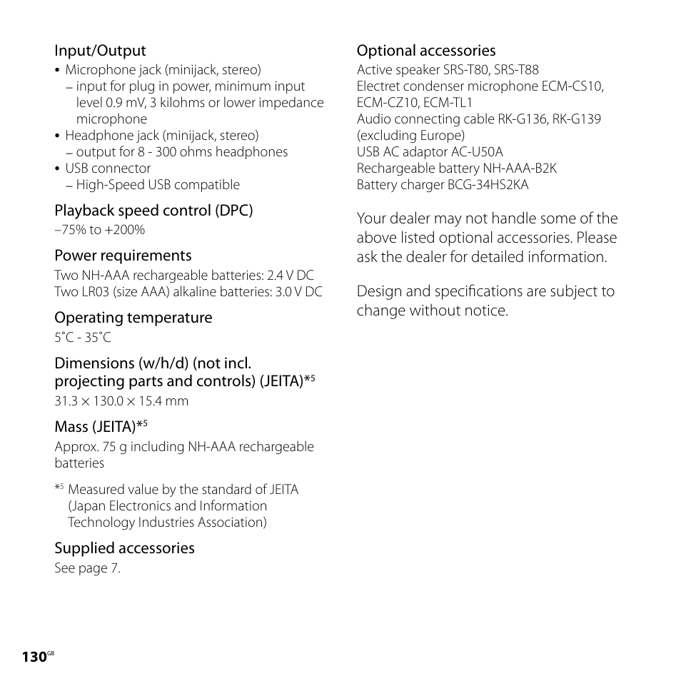 Sony ICD-SX800 User Manual | Page 130 / 136