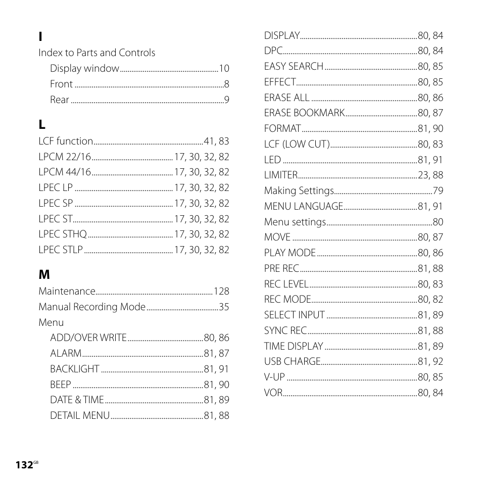 Sony ICD-SX800 User Manual | Page 132 / 136