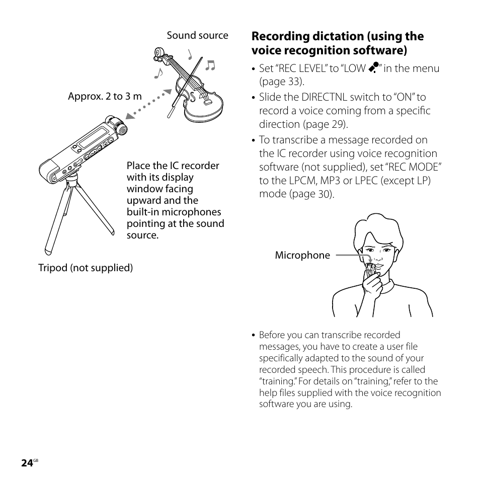 Sony ICD-SX800 User Manual | Page 24 / 136