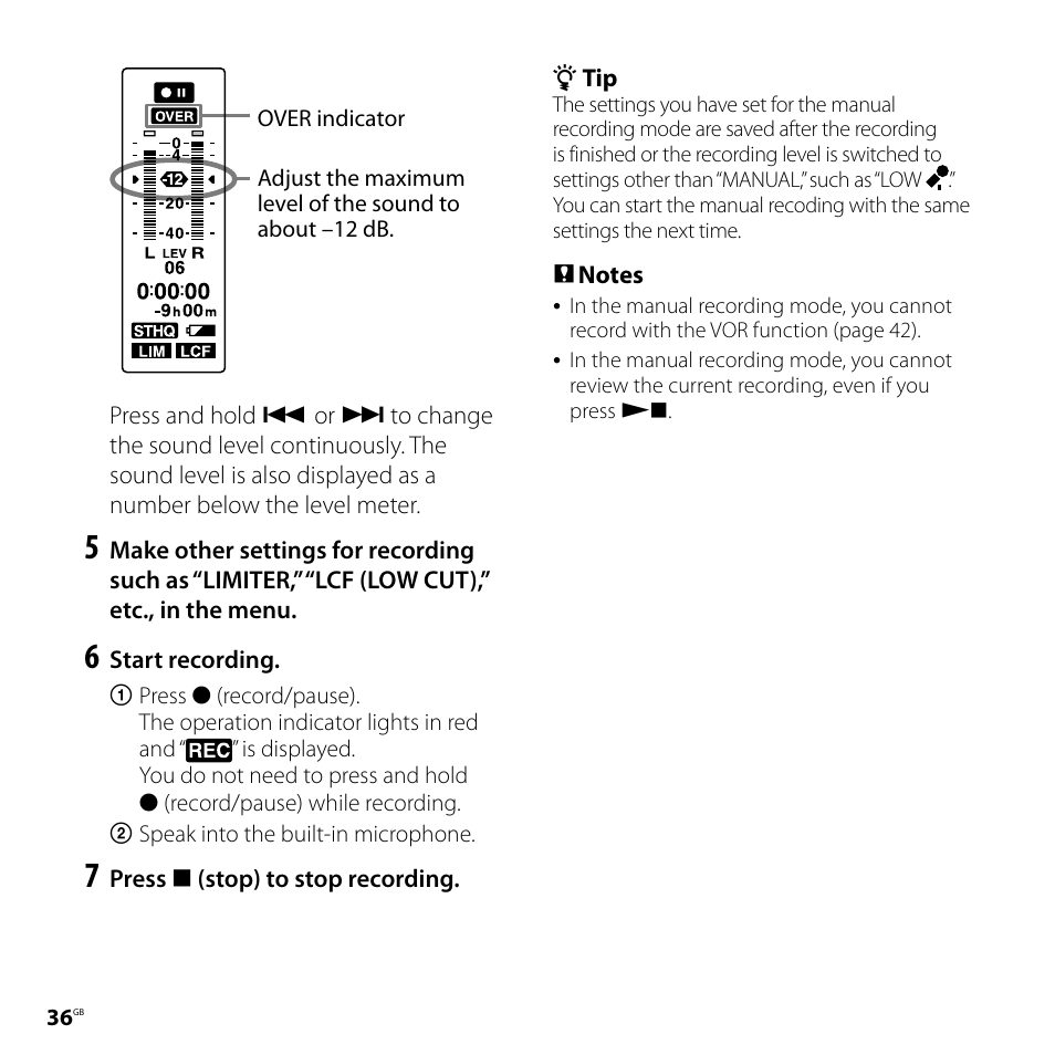 Sony ICD-SX800 User Manual | Page 36 / 136