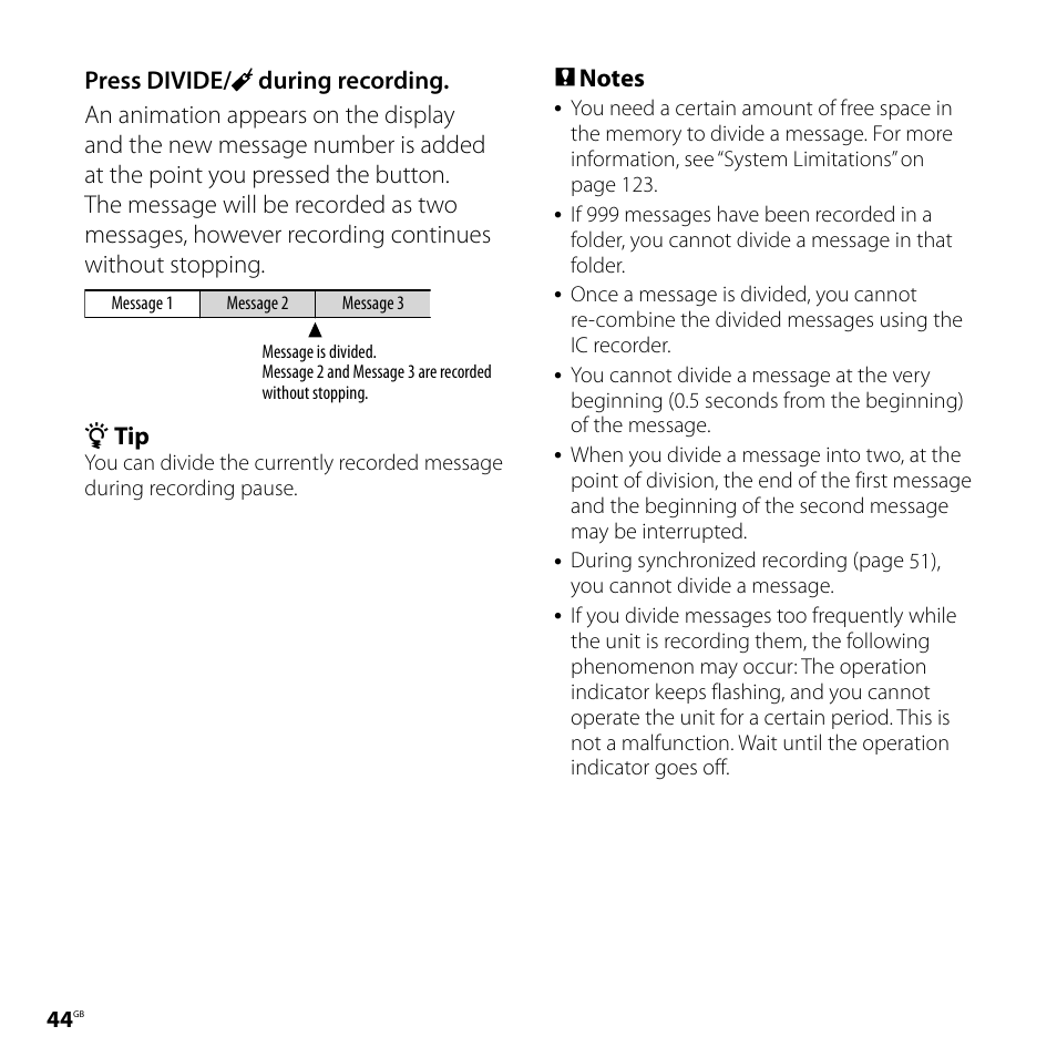 Sony ICD-SX800 User Manual | Page 44 / 136