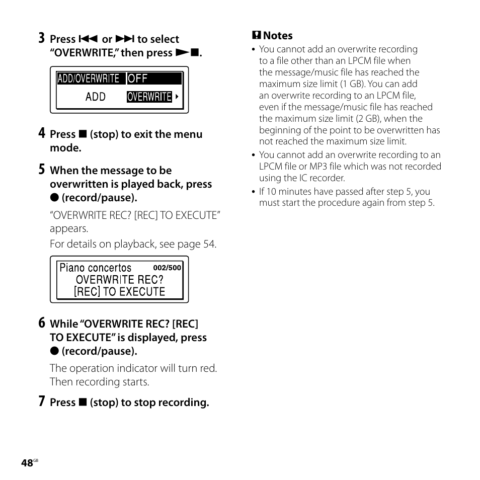 Sony ICD-SX800 User Manual | Page 48 / 136