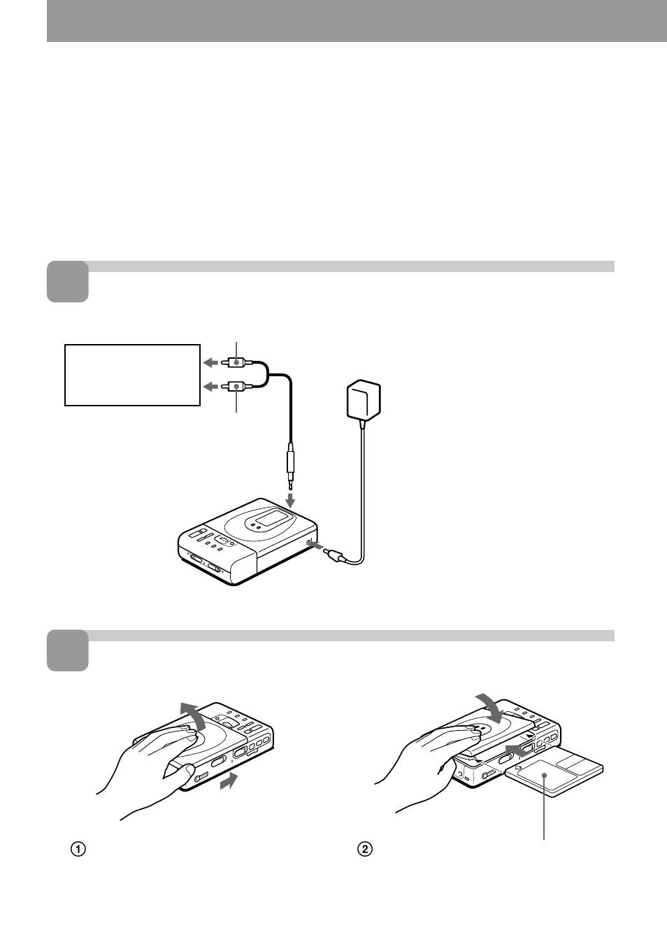 Gravar um cd imediatamente, Ligações. introduza um md “gravável | Sony MZ-R35 User Manual | Page 82 / 192