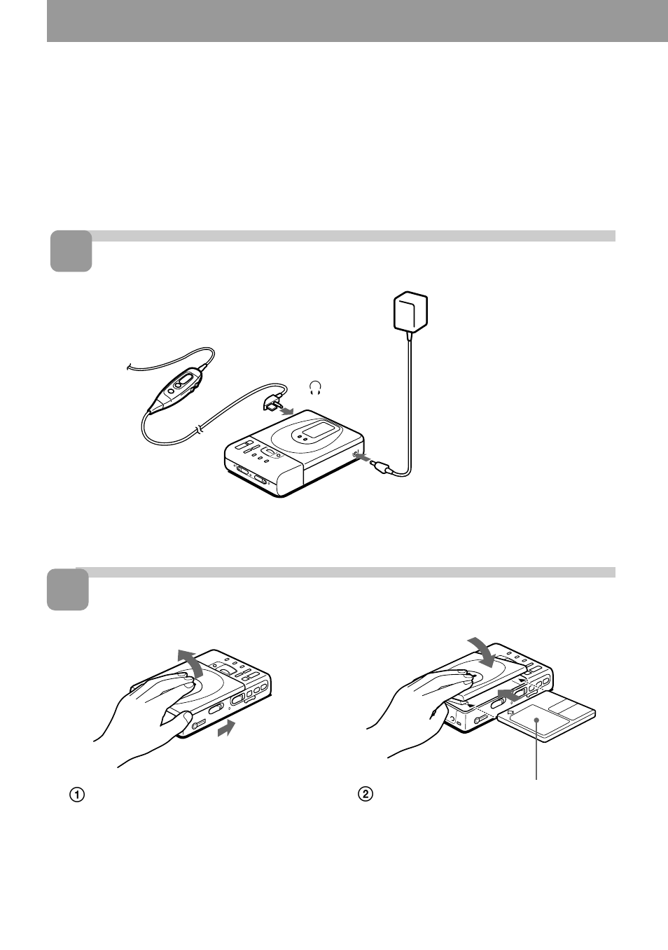 Reproduzir um md imediatamente, Ligações. introduza um md | Sony MZ-R35 User Manual | Page 84 / 192