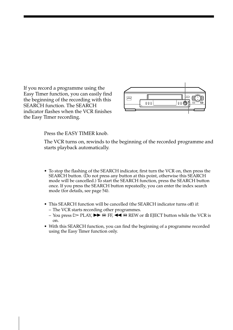 52 searching the beginning of an | Sony SLV-EZ11AZ User Manual | Page 52 / 68