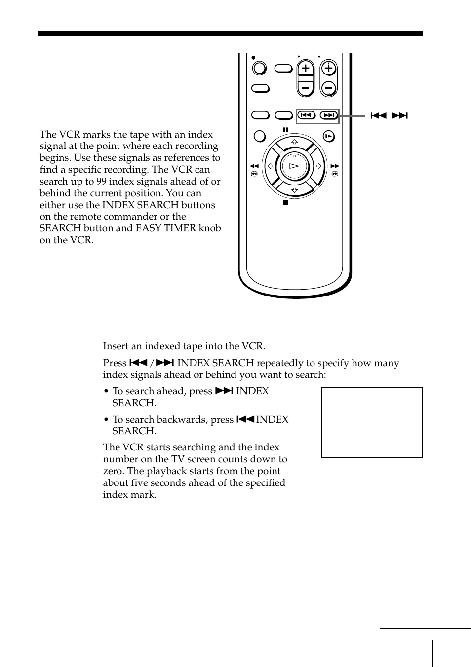 Searching using the index function, 53 searching using the index | Sony SLV-EZ11AZ User Manual | Page 53 / 68