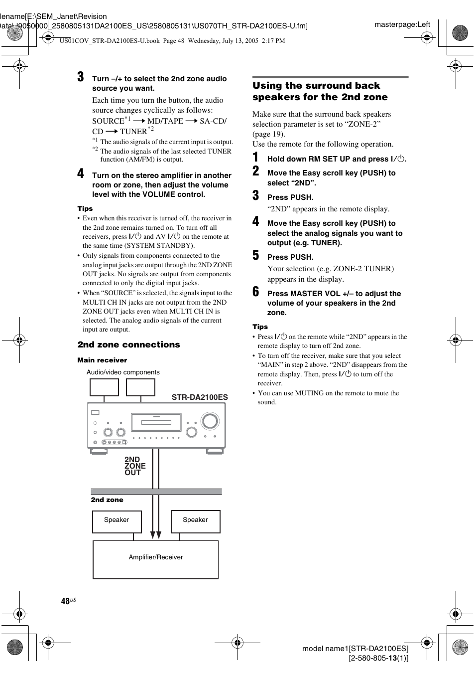 Sony STR-DA2100ES User Manual | Page 48 / 68