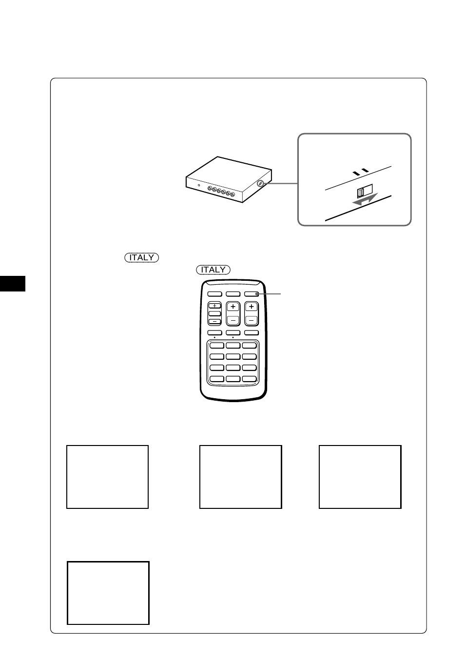 Vorbereitungen, Auswählen einer farbfernsehnorm, Tv system | Taste italy | Sony XTL-6100MK2 User Manual | Page 24 / 60