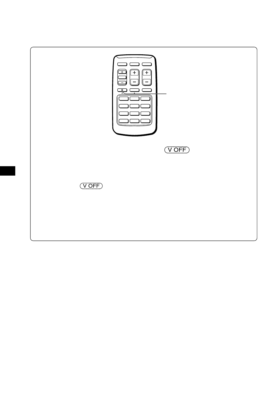 Wiedergeben des fernseh-/videotons ohne bild, Visual-off-funktion), Drücken sie zwei sekunden lang (v off) | Taste v (visual) off | Sony XTL-6100MK2 User Manual | Page 28 / 60