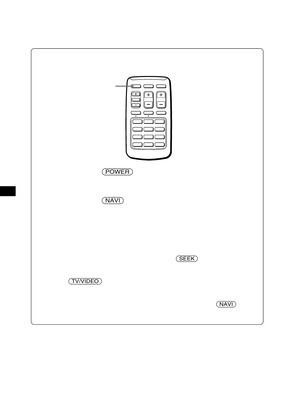 Ascolto di un altro programma televisivo, Funzione di riproduzione simultanea), Premere (navi) per due secondi | Premere un tasto numerico di programma o (seek), Premere (tv/video) | Sony XTL-6100MK2 User Manual | Page 52 / 60