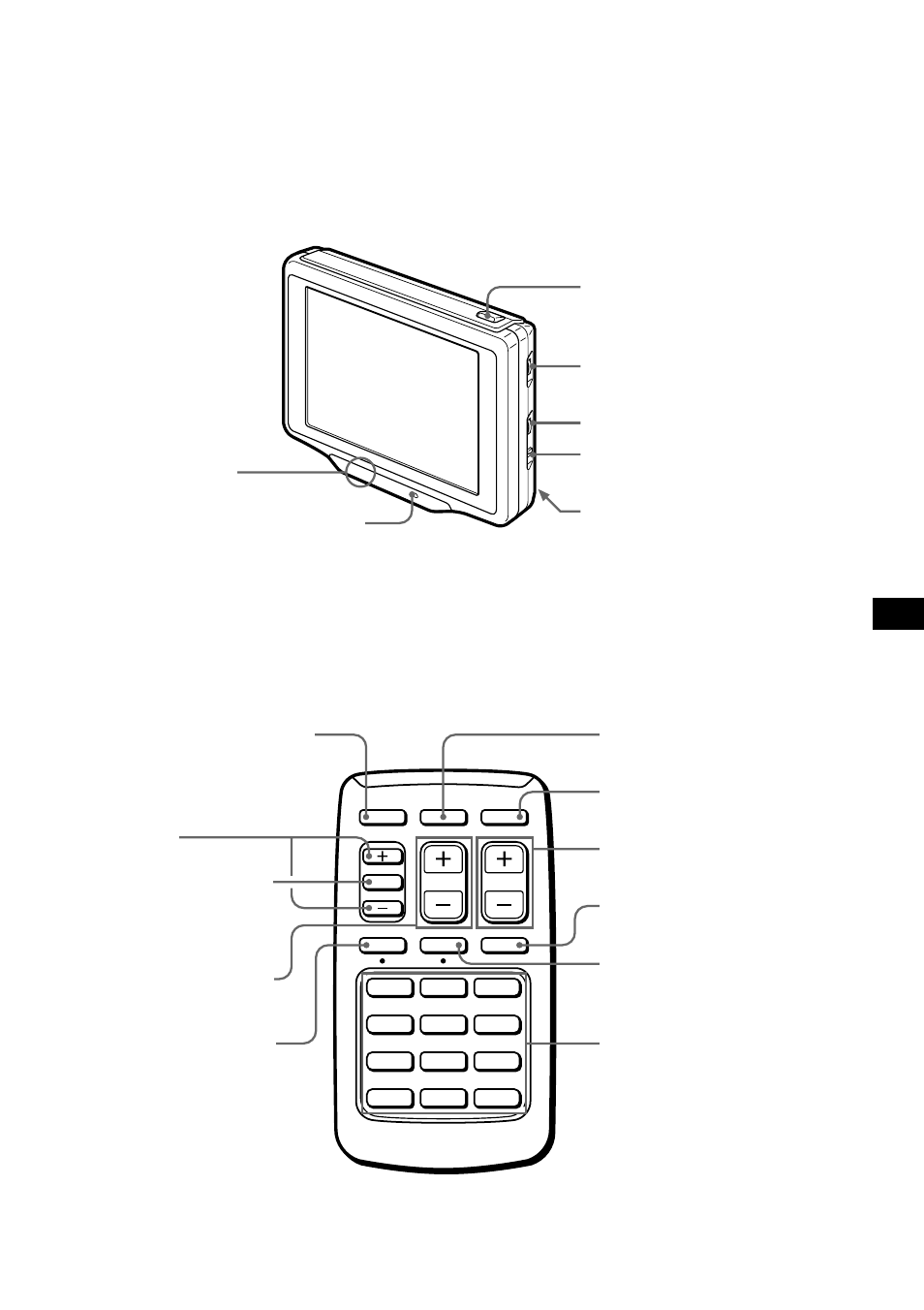 Individuazione dei comandi, Monitor, Telecomando senza filo | Sony XTL-6100MK2 User Manual | Page 53 / 60