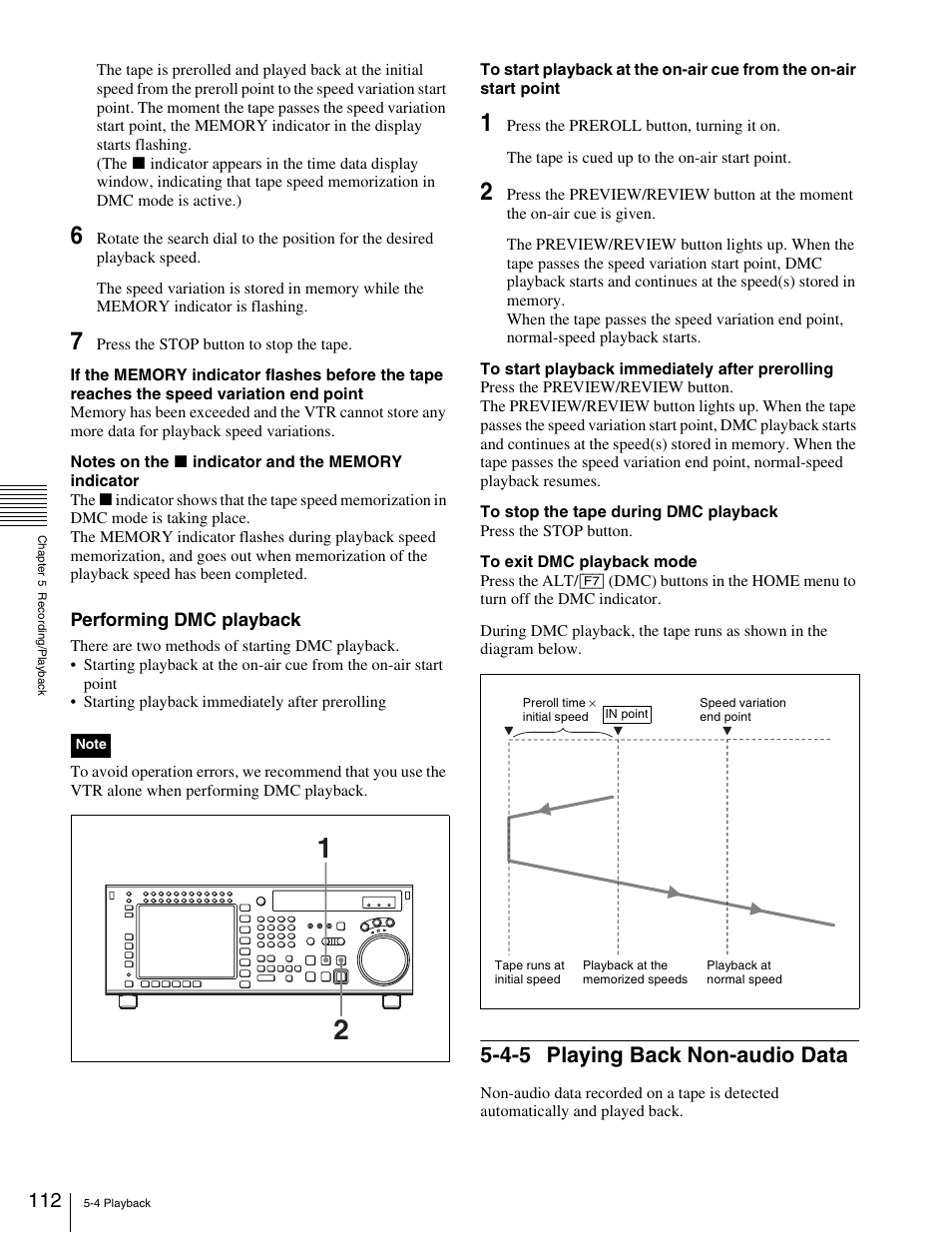 4-5 playing back non-audio data | Sony 5500 User Manual | Page 112 / 187