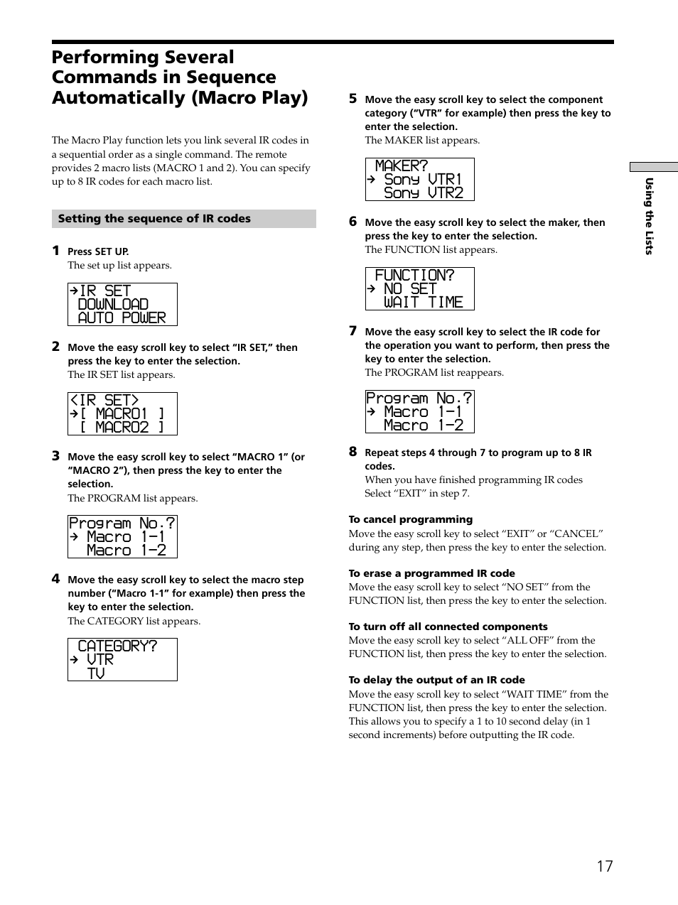 Sony RM-LJ302 User Manual | Page 17 / 23