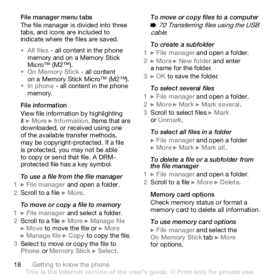 Sony K800i User Manual | Page 18 / 98