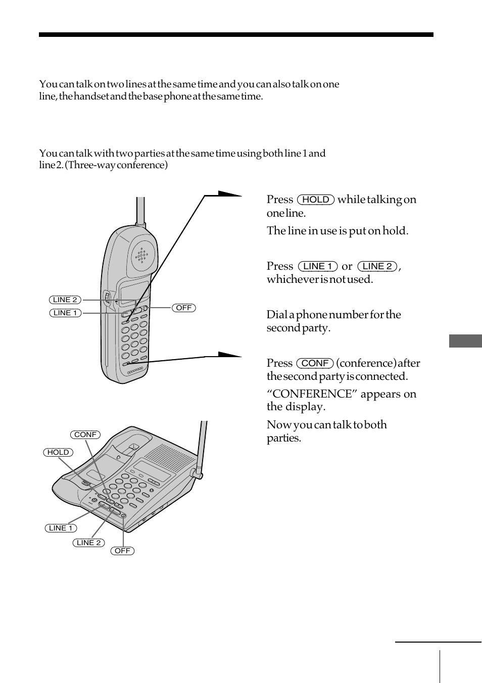 Having a conference call, Making another call while talking | Sony SPP-IM977 User Manual | Page 49 / 72